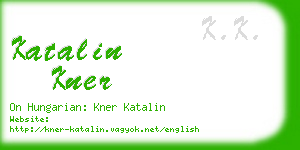 katalin kner business card